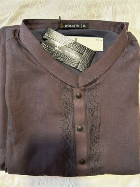 Pakistani Junaid Jamshed Kurta with Matching Shalwar for Men in Size XL